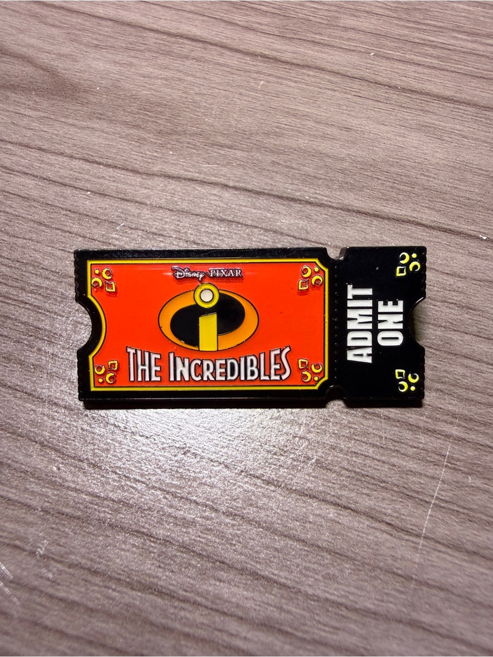 Disney Pins The Incredibles Pixar Movie Ticket